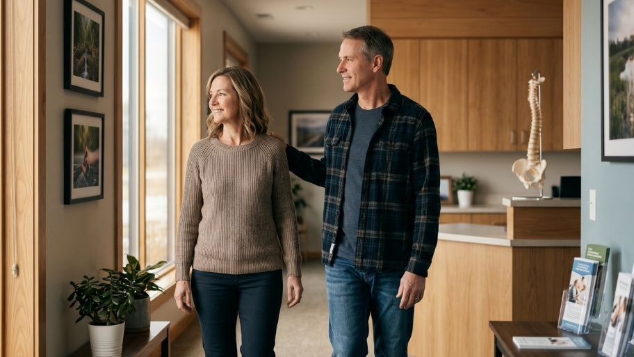Wellness Center Couple going in Wellness Center